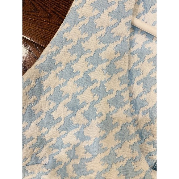 Tyler Boe Kennedy Dress Blue Houndstooth Sleeveless POCKETS Perfect For Summer! - Picture 4 of 5